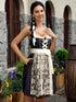 2-teiliges Midi-Dirndl mit Schürze für das Oktoberfest - Damen Dirndl-Kostüm